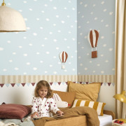 Frise papier peint intissé Funny Flags multicolore - Once Upon A Time 3 - Casadeco - OUTT202978686