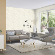 Papier peint vinyle sur intissé Waves blanc nacré - Sky Lounge - Rasch - 608014