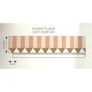 Frise papier peint intissé - pré-encollée - Funny Flags rose blush - Once Upon A Time 3 - Casadeco - OUTT202974111