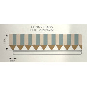 Frise papier peint intissé - pré-encollée - Funny Flags bleu doux - Once Upon A Time 3 - Casadeco - OUTT202976222