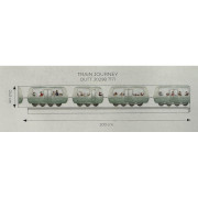Frise papier peint intissé - pré-encollée - Train Journey vert d'eau - Once Upon A Time 3 - Casadeco - OUTT202987171