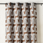 Rideau à œillets Amaya marron - 140x255cm - Linder - 1945-55-375