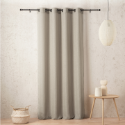 Rideau voilage à œillets Brume taupe -140x270cm - Linder - 0124-28-375