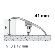 Barre de seuil multi-niveaux - 0,93mx41mm - Brossé noir - Hamony - DINAC - 714602