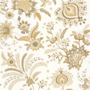 Papier peint intissé Hortense beige naturel - Maison de Famille - Casadeco - FAMI202681205