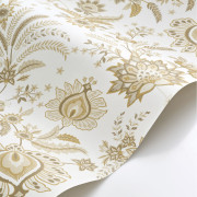 Papier peint intissé Hortense beige naturel - Maison de Famille - Casadeco - FAMI202681205