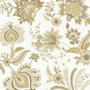 Papier peint intissé Hortense beige naturel - Maison de Famille - Casadeco - FAMI202681205