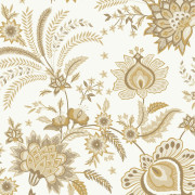 Papier peint intissé Hortense beige naturel - Maison de Famille - Casadeco - FAMI202681205