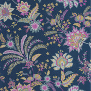 Papier peint intissé Hortense indigo - Maison de Famille - Casadeco - FAMI202685274