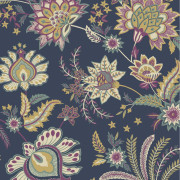 Papier peint intissé Hortense indigo - Maison de Famille - Casadeco - FAMI202685274