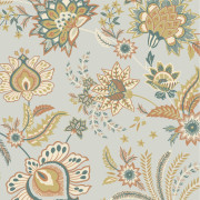Papier peint intissé Hortense bleu anglais - Maison de Famille - Casadeco - FAMI202686414