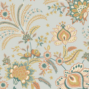Papier peint intissé Hortense bleu anglais - Maison de Famille - Casadeco - FAMI202686414