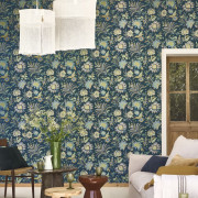 Papier peint intissé Hortense emeraude - Maison de Famille - Casadeco - FAMI202687644