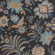Papier peint intissé Hortense noir fusain - Maison de Famille - Casadeco - FAMI202689357