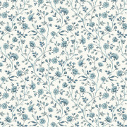 Papier peint intissé Victoire bleu porcelaine  - Maison de Famille - Casadeco - FAMI202696601