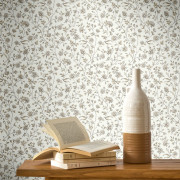 Papier peint intissé Victoire naturel  - Maison de Famille - Casadeco - FAMI202699051