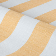 Papier peint vinyle sur intissé Beausoleil miel blanc pétale  - Rayures - Casamance - 78060508