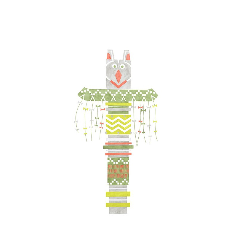 Panoramique Totem Vert - ARC-EN-CIEL - Casadeco - CFT25587155