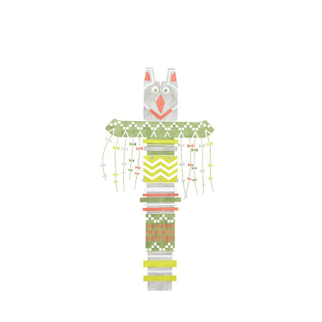 Panoramique Totem Vert - ARC-EN-CIEL - Casadeco - CFT25587155