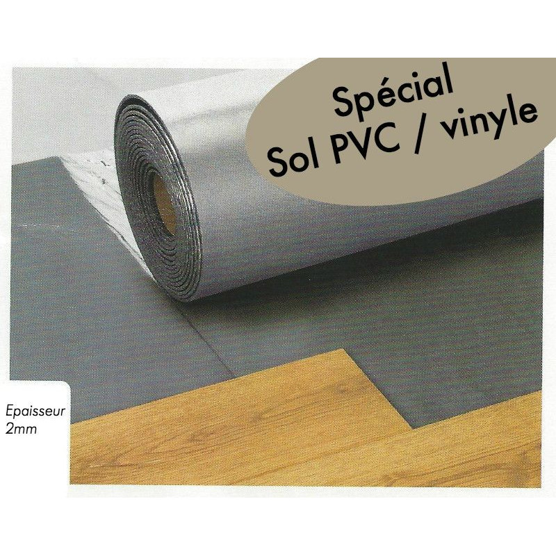 Sous-couche ISOLSOUND Alu 2mm - THEARD. Spéciale Sol PVC et vinyle.
