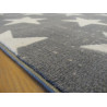 Tapis gris, étoiles beiges - Canvas