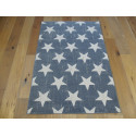 Tapis gris, étoiles beiges - Canvas