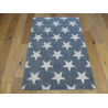 Tapis gris, étoiles beiges - Canvas