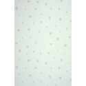 Papier peint ALICE et PAUL à motif coeur rose irisé - Casadeco