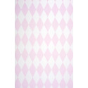 Papier peint ALICE et PAUL à motif losanges rose irisé - Casadeco