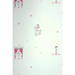 Papier peint Cirque rose irisé - ALICE ET PAUL - Casadeco AEP28114435