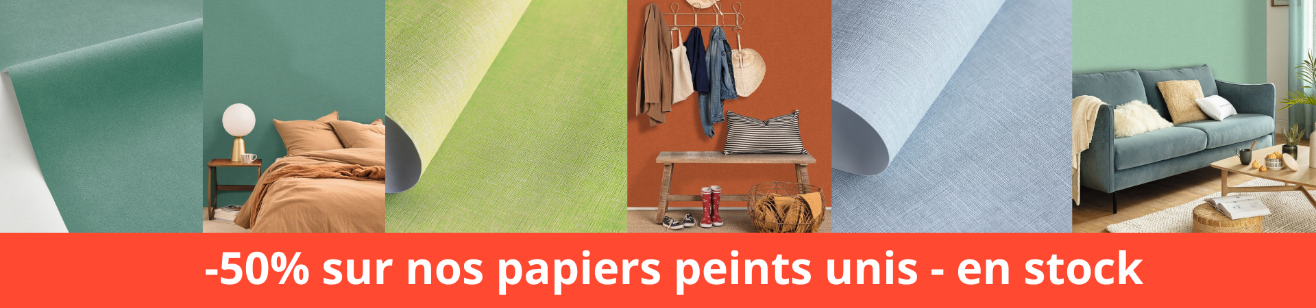 -50% sur nos papiers peints en stock - Unis