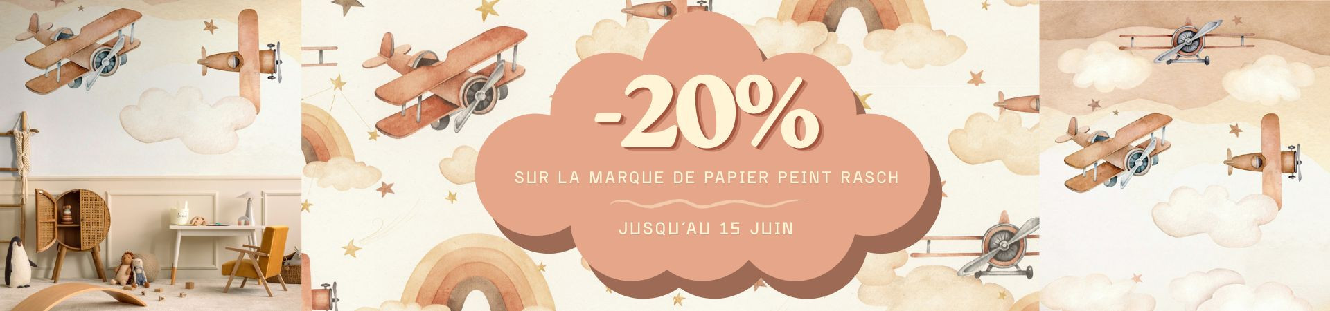 -20% sur les papiers peints et panoramiques Rasch